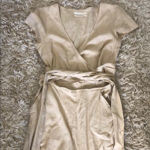 Urban Outfitters UO Keira Taupe Linen jumpsuit M S